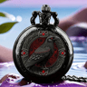 Colourful Pattern Retro Pocket Watch Trendy Flip Necklace Watch For Students Personalised Quartz Wa 1