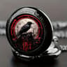 Colourful Pattern Retro Pocket Watch Trendy Flip Necklace Watch For Students Personalised Quartz Wa 3