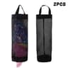 Kitchen Plastic Bag Holder Garbage Bag Hanging Storage Dispenser Mesh Grocery Bags Organizer 8