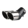 Car Universal Stainless Steel Exhaust Pipe Double Pipe Tail One To Two Grilled Blue Modification 5