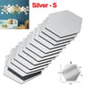 Hexagon Acrylic Mirror Wall Sticker Removable DIY Bathroom Tiles Gold Silver Mosaic Home Decor 6