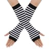 Warmer Knitted Long Finger Less Gloves Fashion Lady Emo Mittens Christmas Elbow Gloves 3