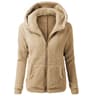 Autumn Winter Warm Jacket Women Hoodie Hooded Casual Female Hoodies Sweater Shirt Zipper Coat Solid 3