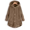 Women Coat Fashion Plush Pocket Winter Coat Irregular Long Sleeve Keep Warm Cat Ears Coat 6