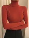 Women Fall Turtle Neck Sweater Knitted Soft Pullovers Cashmere Jumpers Basic Soft Sweaters Female B 5