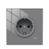 MOES ZigBee Smart Wall SocketGlass Panel OutletPower Monitortuya Wireless Control Mesh with Timer