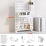 Standing Office Pegboard Storage No Drill ClipOn Desktop Rack With Numerous DIY Accessories For Off 7