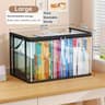 Large Capacity Transparent PVC Storage Bag With Flip Cover MultiPurpose Organizer For Books Clothes 4