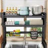 Stainless Steel Sink Dish Cabinet Scalable Drain Rack Tabletop Bowl And Plate Organizer Household K 1