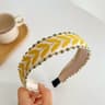 Fashion Head Band For Women Bohemia Leaf Embroidery Hairband Girls Spring Turban Hair Accessories 1