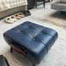 Small Foot Stool Ottoman PU Leather Rectangle Footrest Bedside Step Stool With Wood Legs For Desk L 6