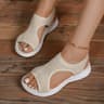 Women Summer Shoes Platform Sandals Lightweight Beach Casual Shoes Slip On Roman Sandals Open Toe W 5