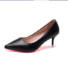 Sexy Red Bottom Women High Heels Classic Ladies Pumps Autumn Leather Dress Heel Shoes For Women 8