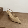 Summer Slip On Leopard Women Sandals Shoes Fashion Pointed Toe High Heel Stripper Party Ladies Sand 4