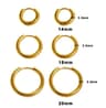 Luxury Shiny Zircon Hoop Earrings For Women Trendy Golden Stainless Steel Earrings Geometric Circle 4
