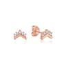 Sterling Silver Earrings Stud Hoop Crystal Earrings For Women Rose Gold Crown Heart Infinity Bee Ea 7