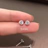 Sterling Silver Jewellery Cute Tiny Clear Crystal Stud Earrings Fashion Gift For Women Girls Teens  5