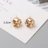Tiny Metal Stud Earrings For Women Gold Color Twist Round Earrings Small Unusual Earrings Fashion J 5
