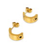 Hoop Earrings For Women Trendy Golden Stainless Steel Elegant Jewellery For Women New Fashion Earri 5