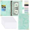 Money Saving Organiser PU Leather Budget Binder Marble Notebook Budget Planner Envelope For Office  4