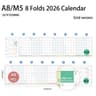 Calendar Colorful Yearly Monthly Planner Refills Calendar Fold Design Loose Leaf Paper Reusable Pla