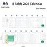 Calendar Colorful Yearly Monthly Planner Refills Calendar Fold Design Loose Leaf Paper Reusable Pla