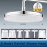 Big Panel Shower Head Super Charge Rainfall Shower Head High Pressure Top Rain Shower Faucet Bathro 9