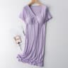 Modal Maternity Clothes Breastfeeding Nightgowns Nursing Sleepwear Loose Fitting Breast Feeding Paj 7