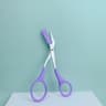 Pink Eyebrow Trimming Scissors With Builtin Comb Stainless Steel Precise Grooming Tool For Perfect