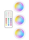 LED Puck Night Lights Remote Control Dimmable Under Cabinet Light Battery Operated Wireless Push La 6