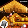 Solar Powered Icicle Light Water Proof Outdoor Eave Light For Garden Party Yard Christmas Festival  5