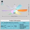 Noiseless Socket Fan Light With Remote Small Ceiling Fans Dimmable LED Light Bluetooth Speaker 7