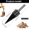 Firewood Log Splitter Sturdy HighCarbon Steel Wood Log Splitter Screw Cones Drill Bit HexRoundSquar 5