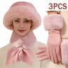 Womens Winter Set Hat Scarf  Gloves For Cold Weather Comfort 3