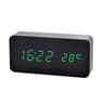 Wooden Digital LED Alarm Clock  Minimalist Desk And Bedside Clock With Temperature And Sound Contro 2