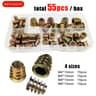 Threaded Insert Nut Set For Wood  Hex Socket M4M8 Assortment 55 75 Or 165 Pieces 3