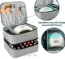 Portable Double Layer Nail Polish Storage Bag 30 Compartment Organizer 10