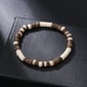 Vintage Beaded Bracelet For Men With Skull And Natural Stone Accents 11