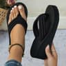 Lightweight Wedge Flip Flops For Women  Summer Platform Beach Slides 6