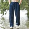 Men Summer Cotton Linen Beach Pants Casual Loose Joggers 11