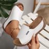 Womens Wedge Slippers With Buckle Strap And OpenToe Design 6