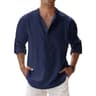 Lightweight Cotton Linen Long Sleeve Shirt For Men 9
