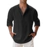 Lightweight Cotton Linen Long Sleeve Shirt For Men 8