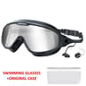 Large Frame AntiFog UV Protection Swim Goggles For Adults Wide View 9
