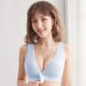 Womens Summer Cotton Thin Clustering Non Sagging Front Buckle Bra Comfortable Traceless Vest Style  2