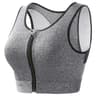 Plus Size Sports Bra For Women High Strength Shock Absorbing Zip Front Yoga Vest 9