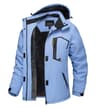 Winter Waterproof Ski Snowboard Jacket Womens Thermal Heavy Fleece Jacket Casual Work Rain Coat Win