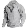 Mens Fleece Half Zip Stand Collar Sweatshirt 8