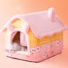 Indoor Soft Dog Kennel Warm Pet Bed Cave With Removable Mat 11