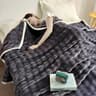 Solid Color Flannel Rabbit Fur Soft Sofa And Bed Blanket 12
